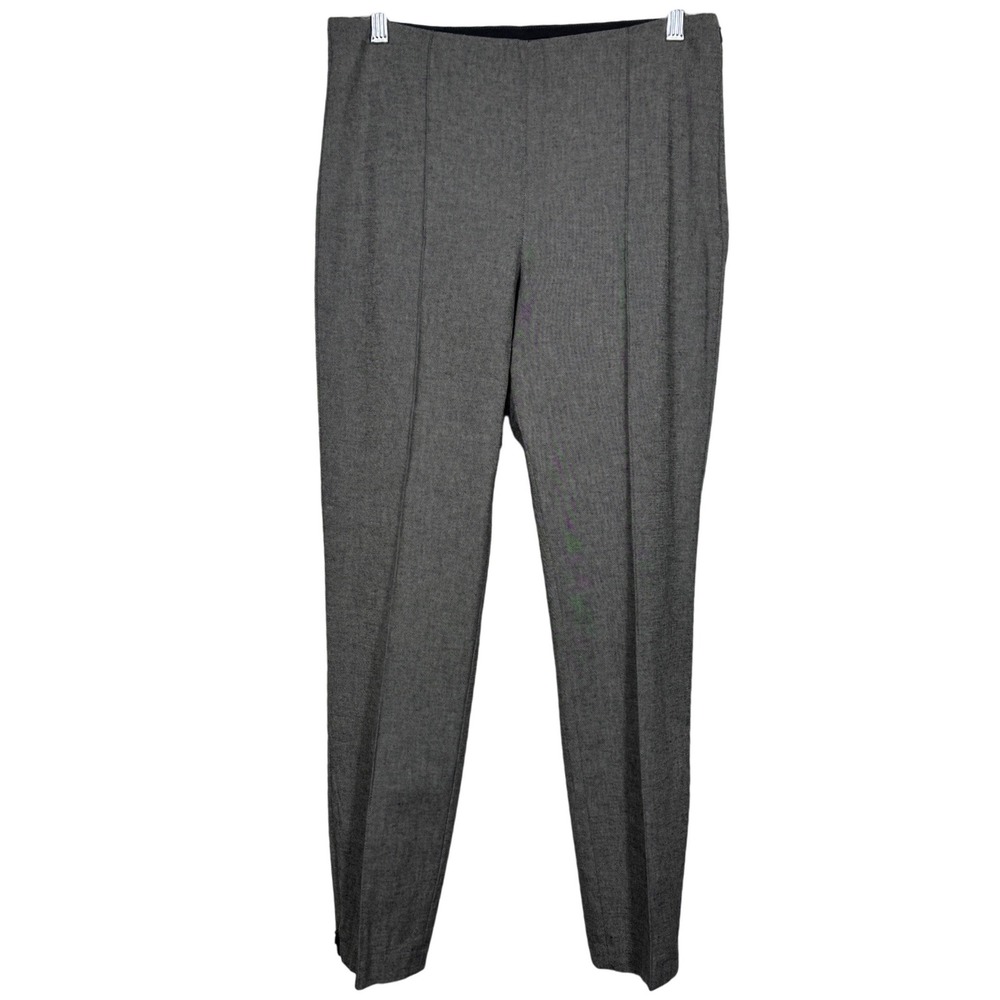 Banana Republic Womens Gray Slim Stretch Ankle Zip‎ Pants Sz 8 Career Minimalist